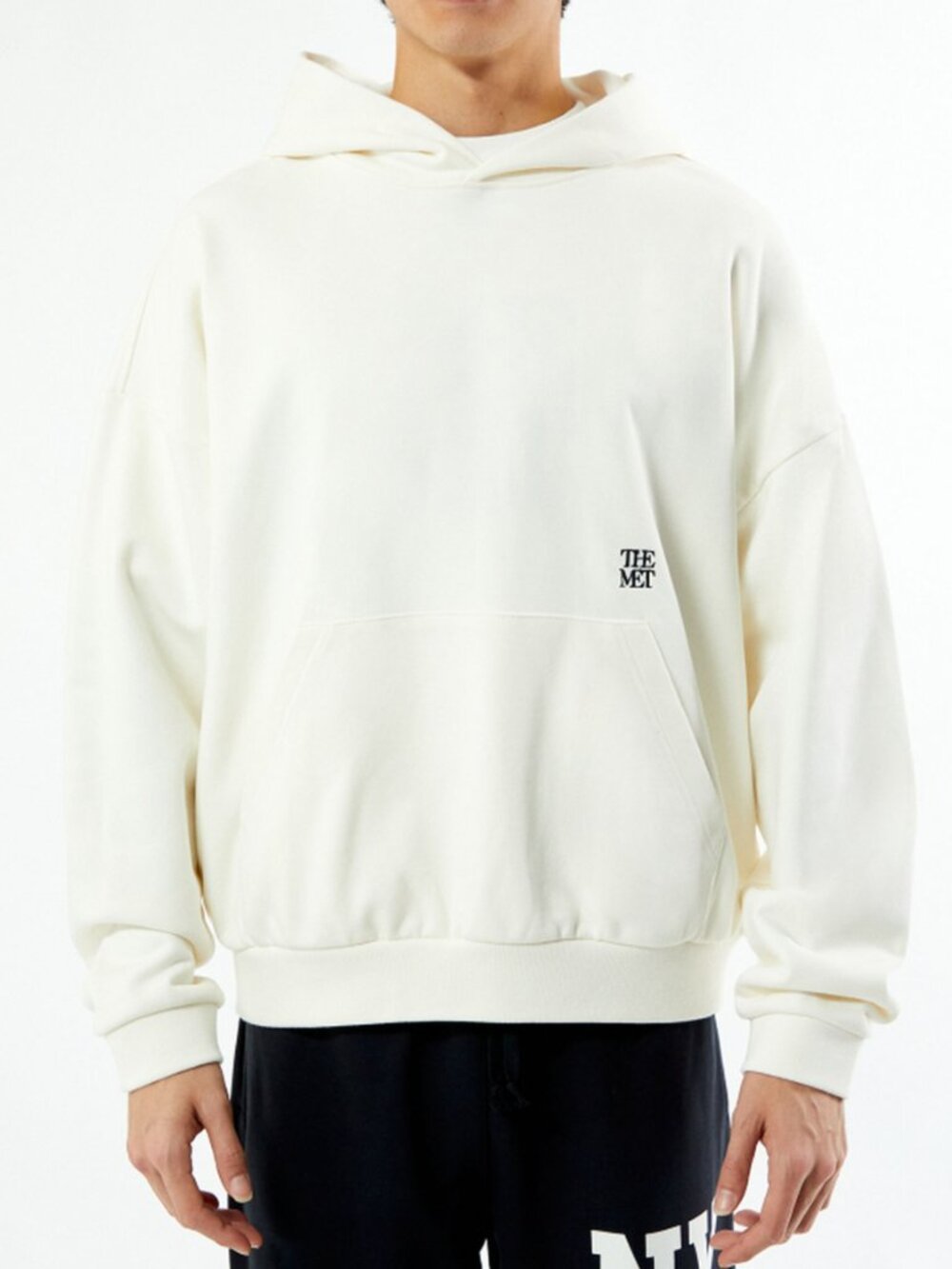 The Met x PacSun NY Terry White Hoodie XL Embroidery Oversized Cozy Core Skater